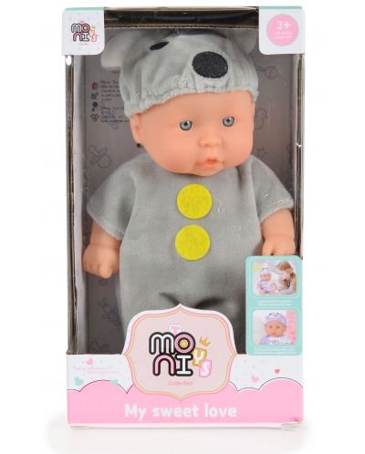 Lutka Moni Toys - U sivom kostimu miša, 20 cm - 2