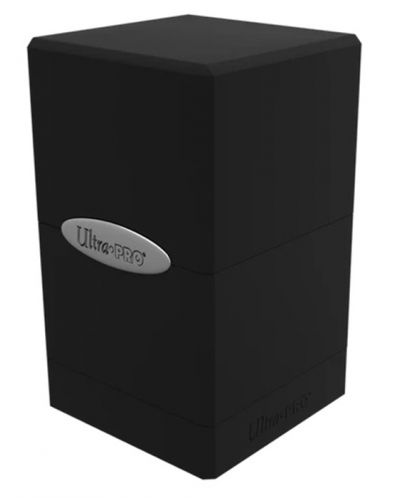 Kutija za kartice Ultra Pro Satin Tower - Black (100+ kom.) - 1