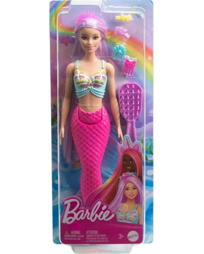 Lutka Barbie - Sirena s ljubičastom kosom i dodacima - 2