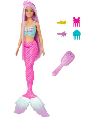 Lutka Barbie - Sirena s ljubičastom kosom i dodacima - 1