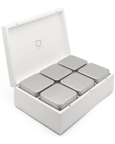 Kutija za čaj sa 6 spremnika Bredemeijer - BR 184015, bijela - 2