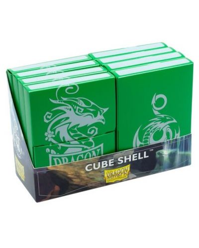 Kutije za karte Dragon Shield Cube Shell - Green (8 kom.) - 1