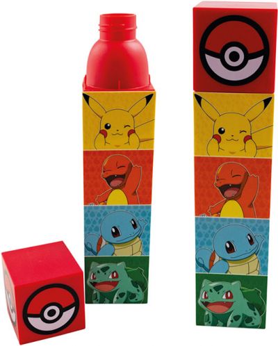 Četvrtasta boca za vodu Kids Euroswan - Pokémon, 650 ml - 1