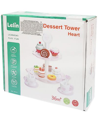 Igralni set Lelin – Poslužavnik s kolačima i kavom - 5