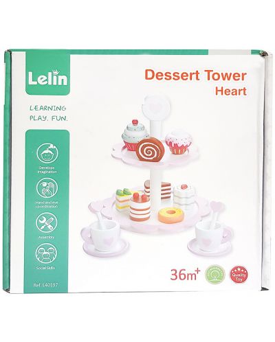 Igralni set Lelin – Poslužavnik s kolačima i kavom - 4