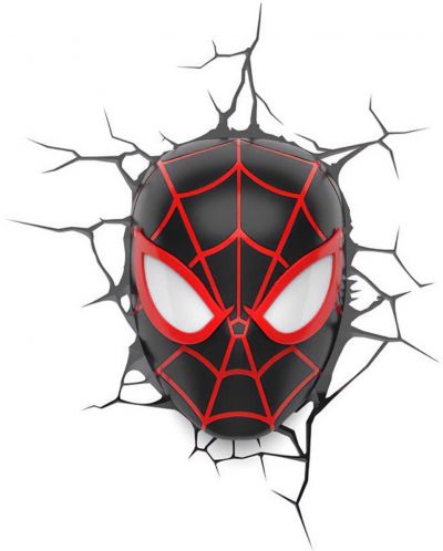 Svjetiljka 3DLightFX Marvel: Spider-man - Miles Morales Face - 1