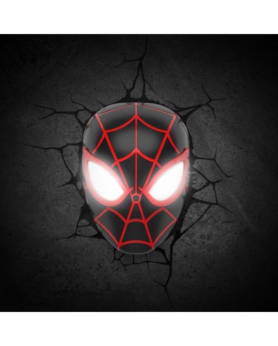 Svjetiljka 3DLightFX Marvel: Spider-man - Miles Morales Face - 3