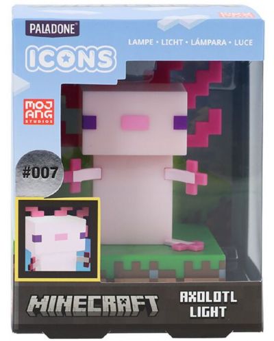 Svjetiljka Paladone Games: Minecraft - Axolotl Icon - 5