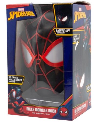 Svjetiljka 3DLightFX Marvel: Spider-man - Miles Morales Face - 4