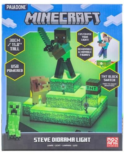 Svjetiljka Paladone Games: Minecraft - Steve Diorama - 8