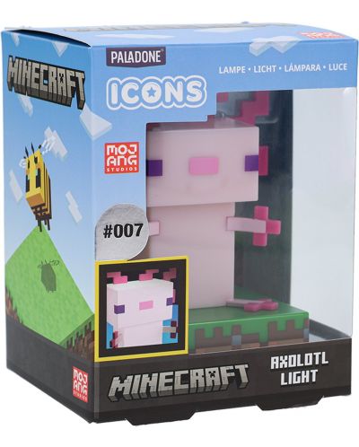 Svjetiljka Paladone Games: Minecraft - Axolotl Icon - 6