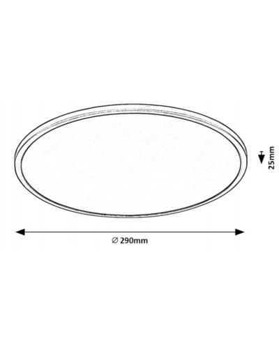 LED Stropna svjetiljka Rabalux - Ezio 71156, IP20, 230V, 18W, 1400lm, bijeli mat - 7