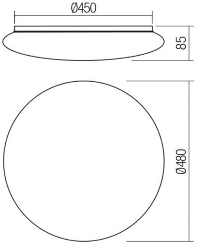 LED stropna svjetiljka Smarter - Terra 04-532, RGB, IP20, 48W, prigušiva, višebojna - 2