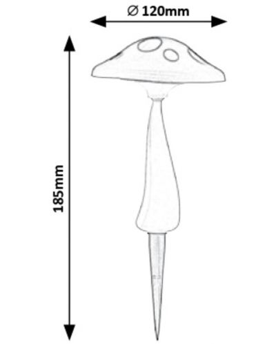 LED dekorativna solarna lampa Rabalux - Funghetto 7877, 0.06W, IP44, 3000К - 4