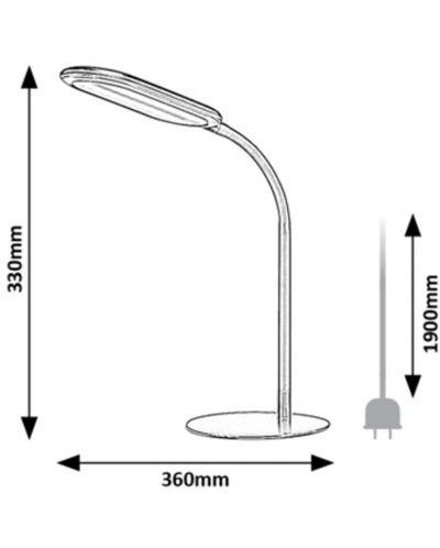 LED Stolna svjetiljka Rabalux - Adelmo 74007, IP 20, 10 W, prigušiva, crna - 7