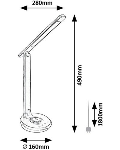 LED Stolna svjetiljka Rabalux - Jacey 74226, IP20, 6W, 480-600lm, crna - 3