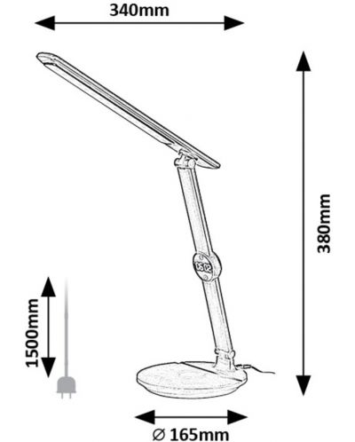 LED Stolna svjetiljka Rabalux - Isak 74198, IP20, 9W, 570-1000lm, crna - 8