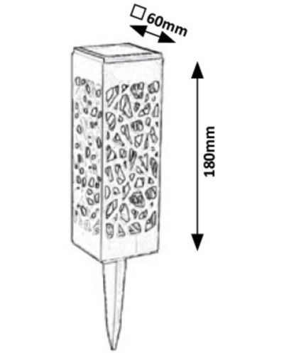 LED dekorativna solarna lampa Rabalux - Mora 8949, 0.16W, IP23, 3000K, 2lm - 4