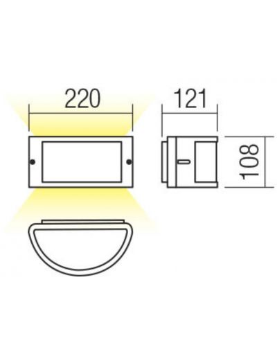 LED Vanjska zidna svjetiljka Smarter - Asti 90185, IP54, 240V, 10W, antracit - 2