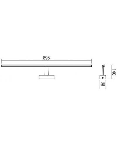 LED zidna svjetiljka Smarter - Neptune 01-1676, IP44, 240V, 18W, krom - 2