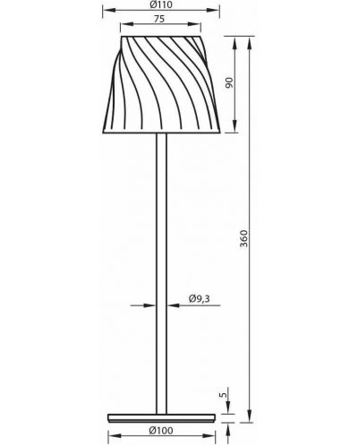 LED Stolna svjetiljka Vivalux - Estella, 3W, IP54, prigušiva, narančasta - 2