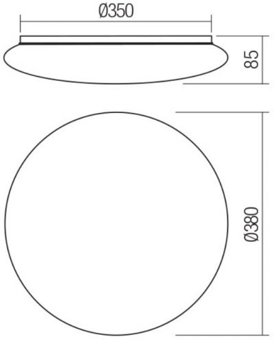 LED stropna svjetiljka Smarter - Luna 04-531, IP20, 240V, 24W, prigušiva, siva - 2