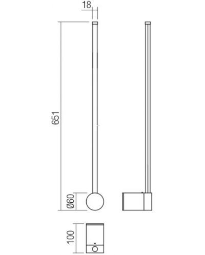 LED svjetlosna cijev Smarter - Taboo 01-3120, IP20, 240V, 9W, bijeli mat - 2