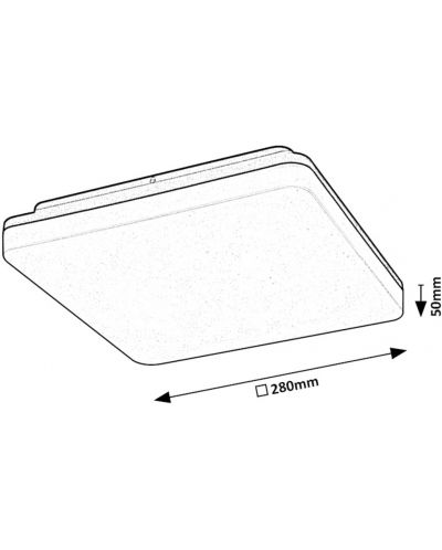 LED vanjska stropna svjetiljka Rabalux - Pernik 7250, IP 54, F, 24 W, 230 V, 2400 lm, 4000 k, crna - 5