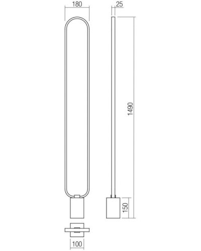 LED Lampion Smarter - Ado 01-3061, IP20, 240V, 24W, prigušivi, bijeli - 2