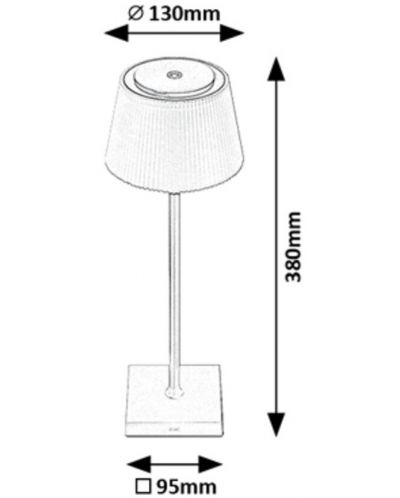 LED Stolna svjetiljka Rabalux - Taena 76010, IP 44, 4 W, prigušiva, srebrna - 7