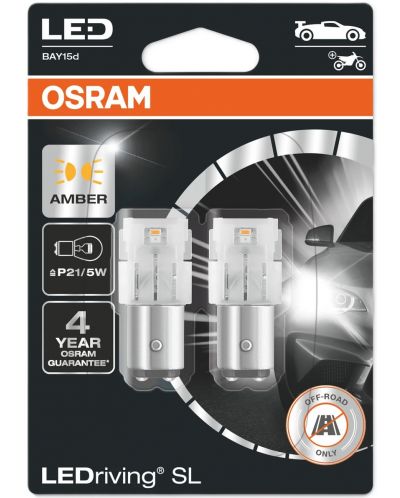 LED Auto žarulje Osram - LEDriving, SL, Amber, P21/5W, 1.9W, 2 komada, žute - 1