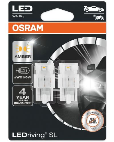 LED Auto žarulje Osram - LEDriving, SL, Amber, W21/5W, 1.9W, 2 komada, žute - 1