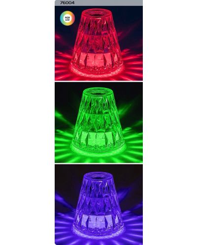 LED Stolna svjetiljka Rabalux - Siggy 76004, RGB, IP 20, 2 W, prozirna - 8