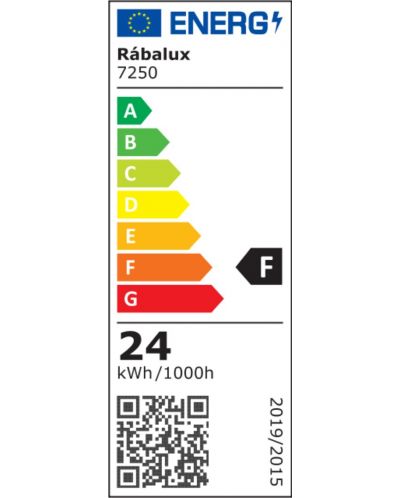 LED vanjska stropna svjetiljka Rabalux - Pernik 7250, IP 54, F, 24 W, 230 V, 2400 lm, 4000 k, crna - 6