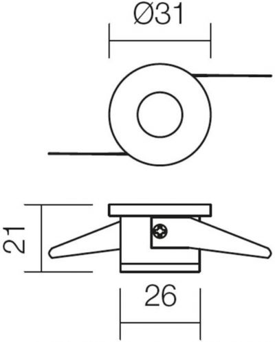 LED Svjetiljka za ugradnju Smarter - MT 117 70321, IP20, 1W, aluminij - 3