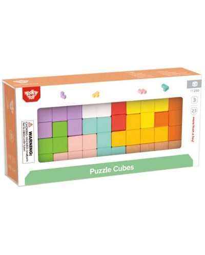 Logička drvena igra Tooky Toy - Tetris - 5