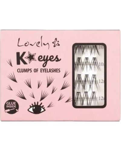 Lovely Umjetne trepavice u snopovima  K Eyes, 40 komada  - 1