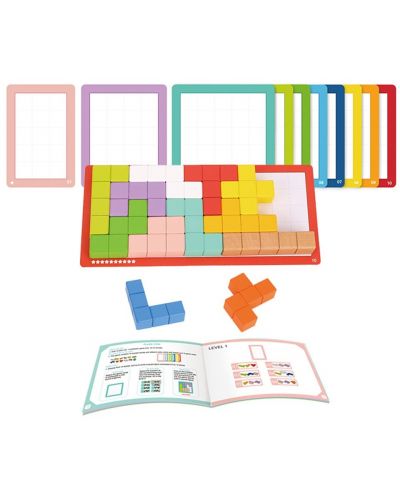 Logička drvena igra Tooky Toy - Tetris - 4