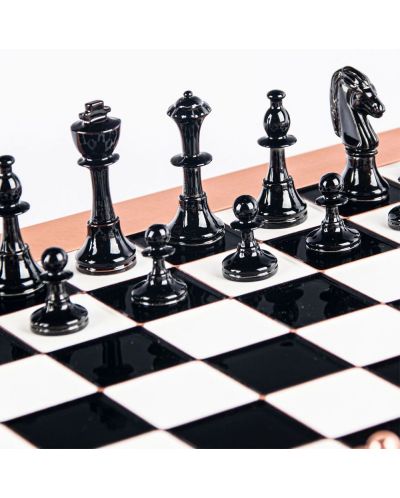 Luksuzni šah Manopoulos - Staunton, crno i bakreno, 36 х 36 - 4