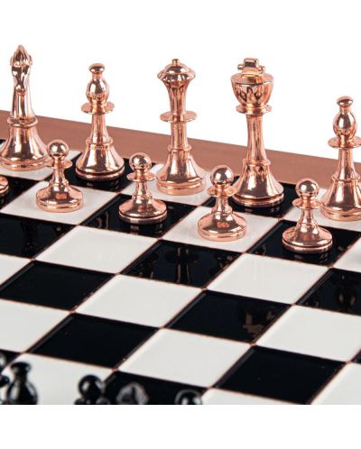 Luksuzni šah Manopoulos - Staunton, crno i bakreno, 36 х 36 - 5