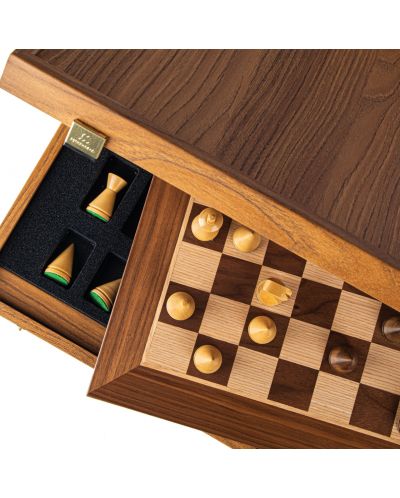 Luksuzni šah Manopoulos - modernistički, orah, 40 x 40 cm - 5