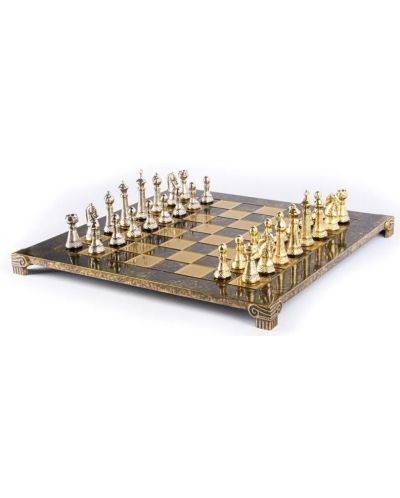 Luksuzni šah Manopoulos - Staunton, smeđi i zlatni, 44 x 44 cm - 3