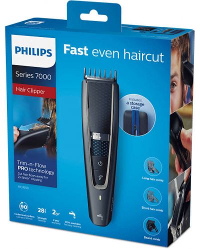 Aparat za šišanje Philips Series 7000 hair clipper Titanium Blades HC7650/15 - 6