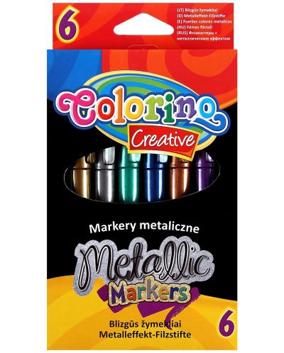 Markeri Colorino Creative - 6 boja, metalik - 1