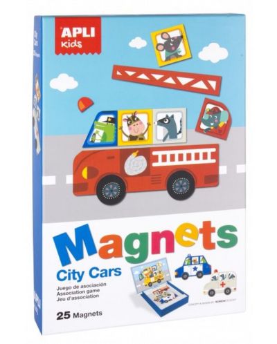 Dječja magnetska igra APLI – Automobili u gradu - 1