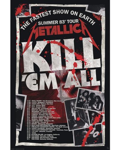 Maxi poster GB eye Music: Metallica - Kill'Em All (Tour 1983) - 1