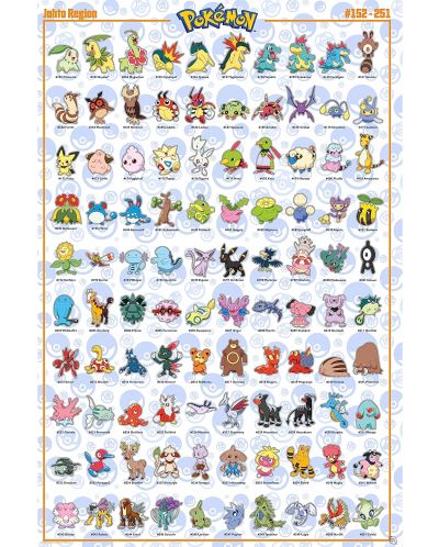 Maxi poster GB eye Games: Pokemon - Johto - 1