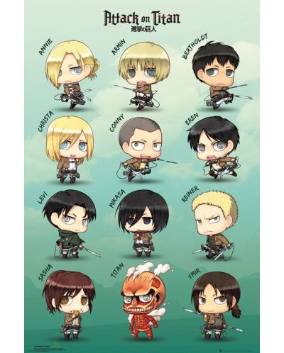 Maxi poster GB eye Animation: Attack on Titan - Chibi Characters - 1