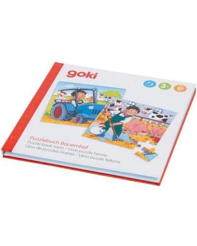 Magnetna knjiga sa slagalicama Goki - Farma - 1