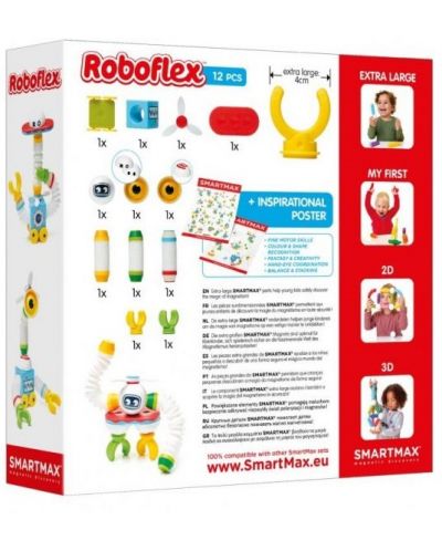 Magnetski konstruktor Smart Games Smartmax - Roboflex, 12 dijelova - 2